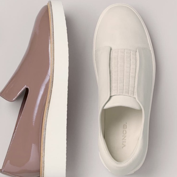 Vince cream slip on shoe loafer sneaker slipper women’s 8 38 - Picture 1 of 10